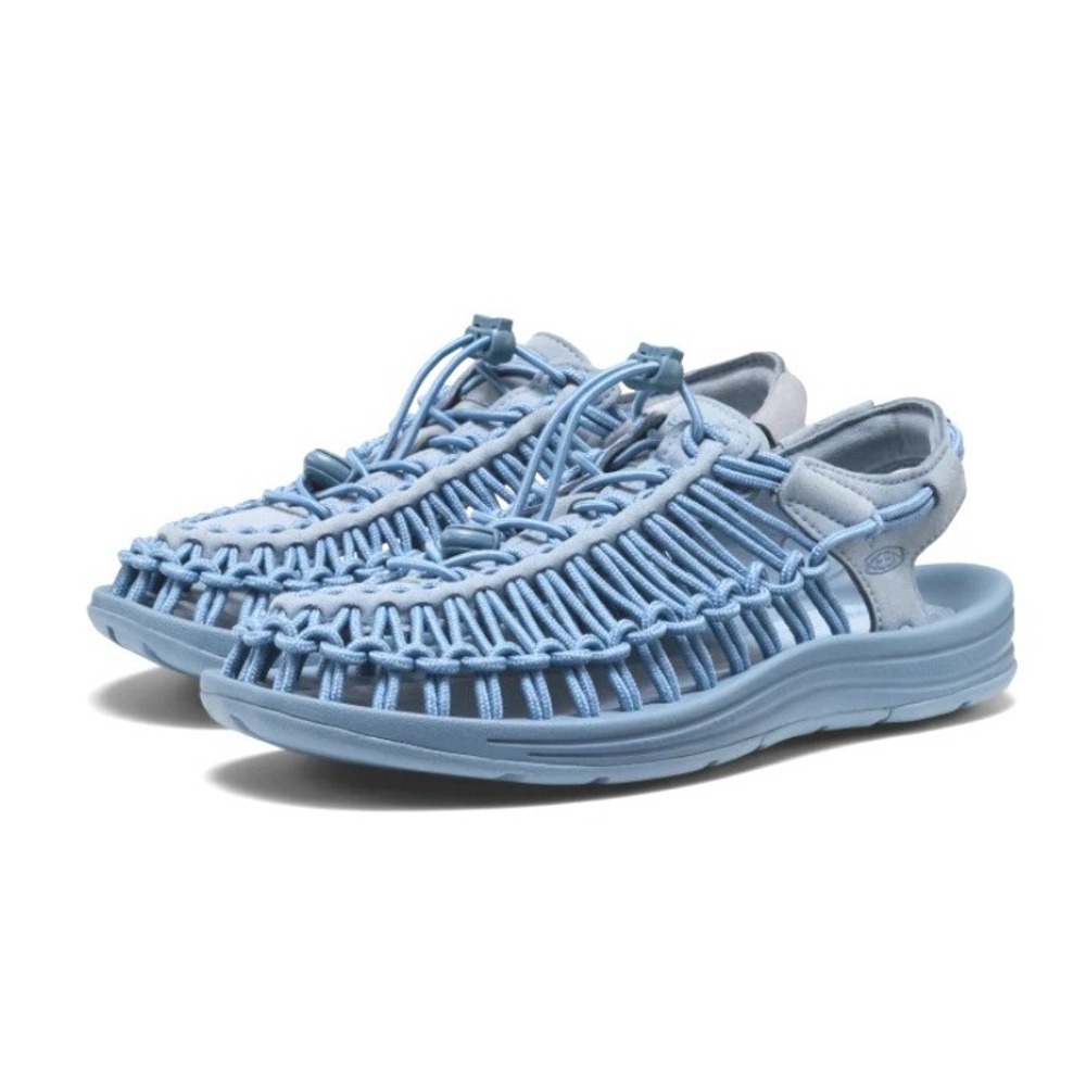 KEEN UNEEK Sneaker Women 10.5 Blue Cord Bungee Lace Outdoor Sandal Gorpcore Tech